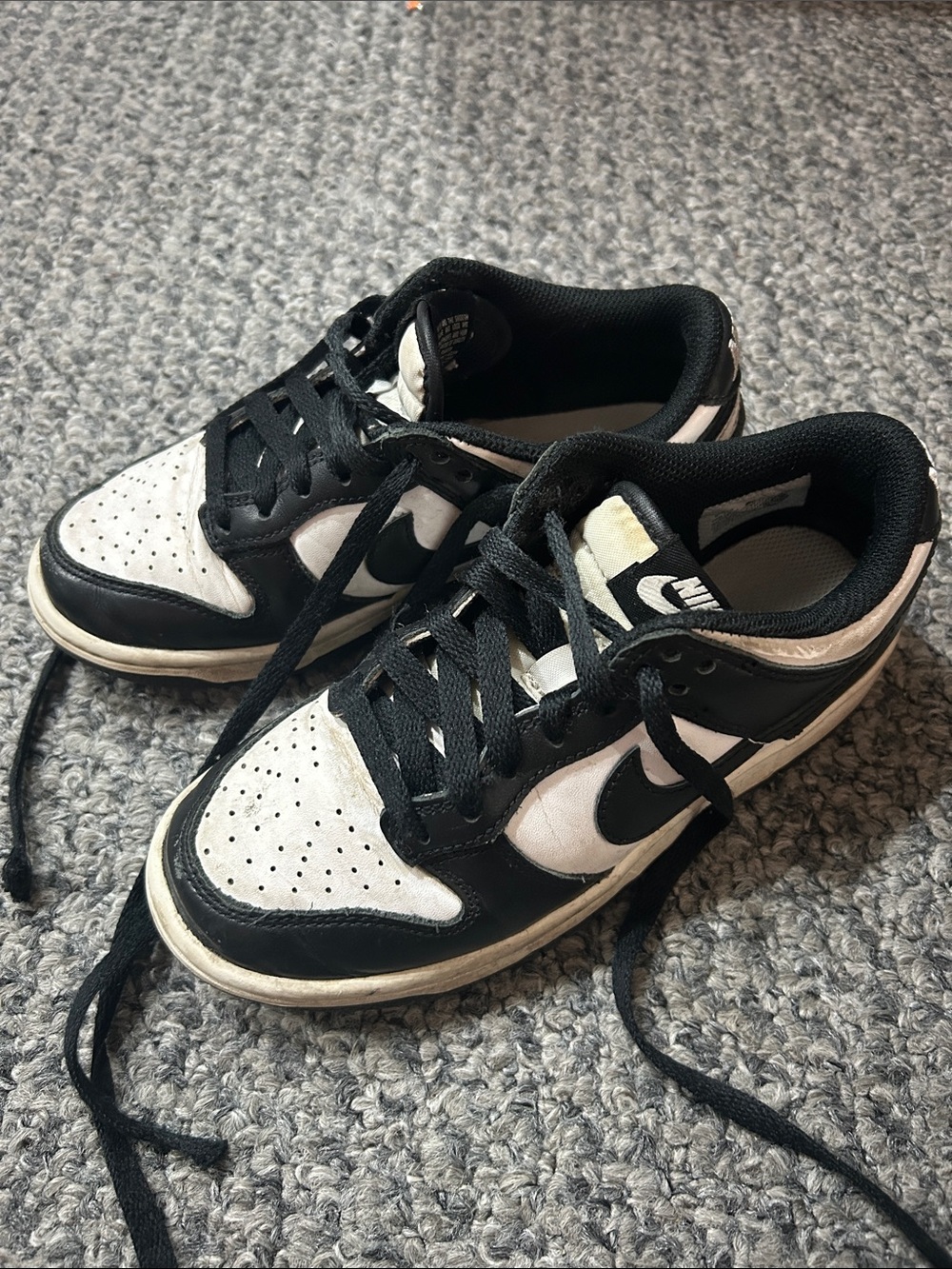 Nike Black and White Low-Top Swoosh Sneakers